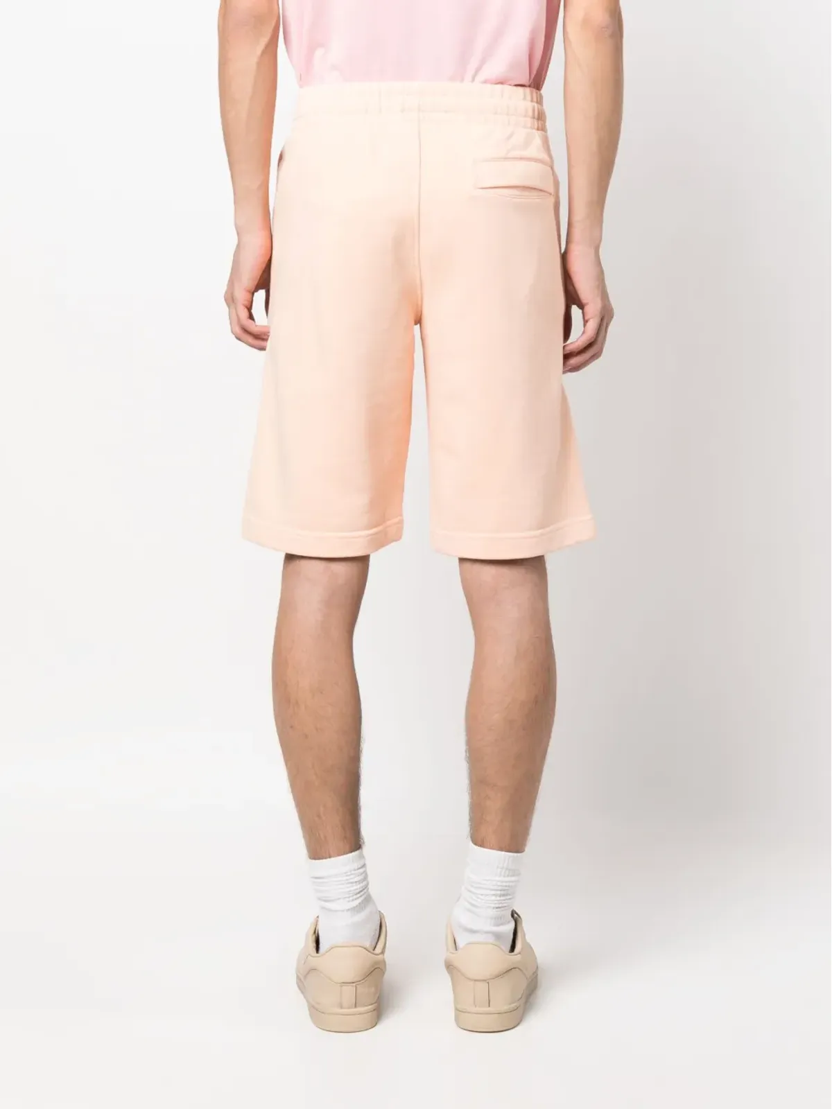 Maison Kitsuné フォックスパッチ コットンショーツ - オレンジ - 画像4