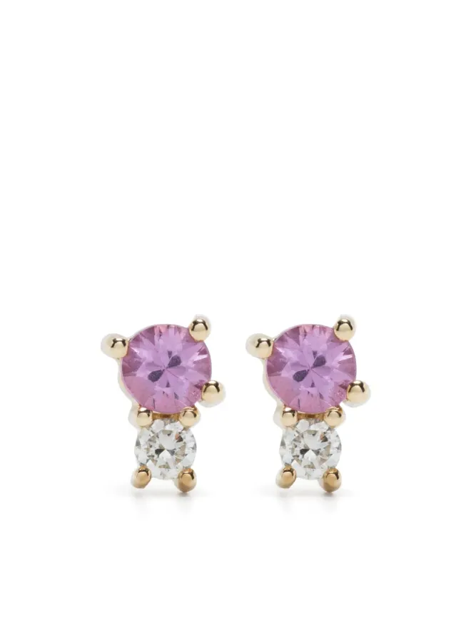 Adina Reyter Adina Reyter アミーゴス 14Kゴールド ダイヤモンドとサファイア イヤリングの商品画像