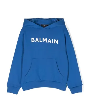 Balmain Kids ロゴプリント コットン フーディー - サムネイル1