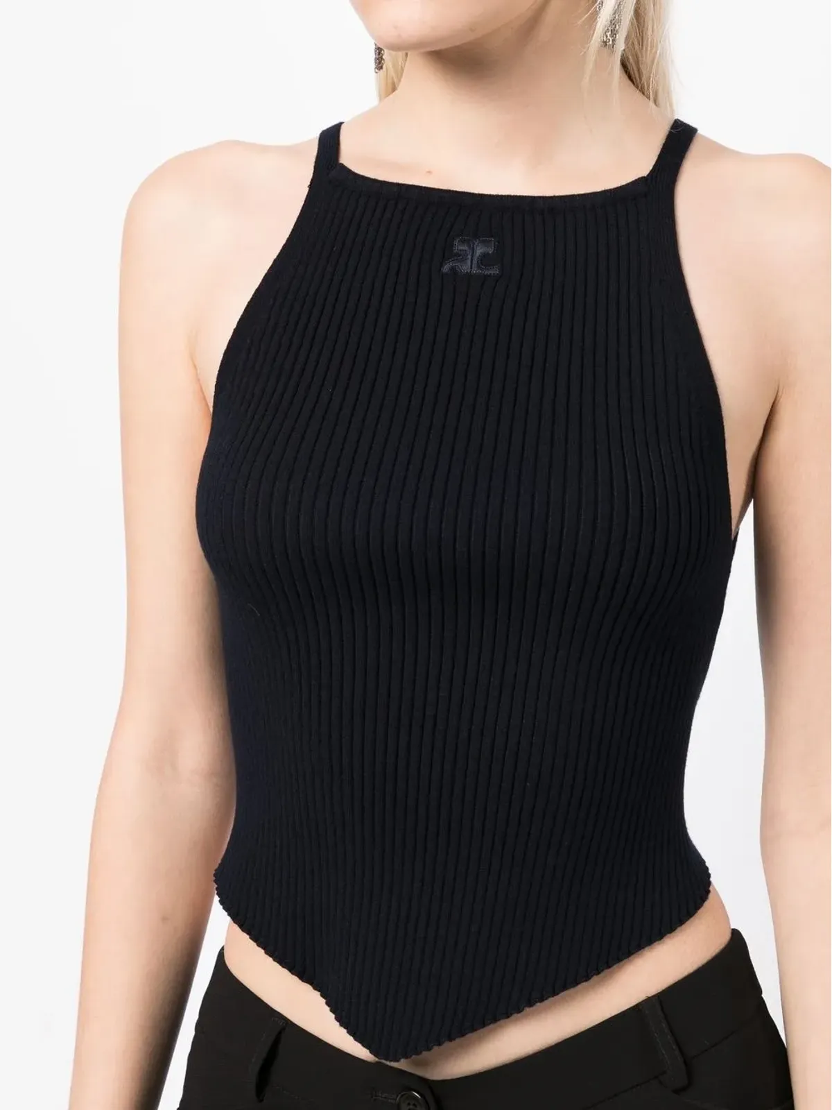 Courrèges ポイントリブニット タンクトップ - 画像5