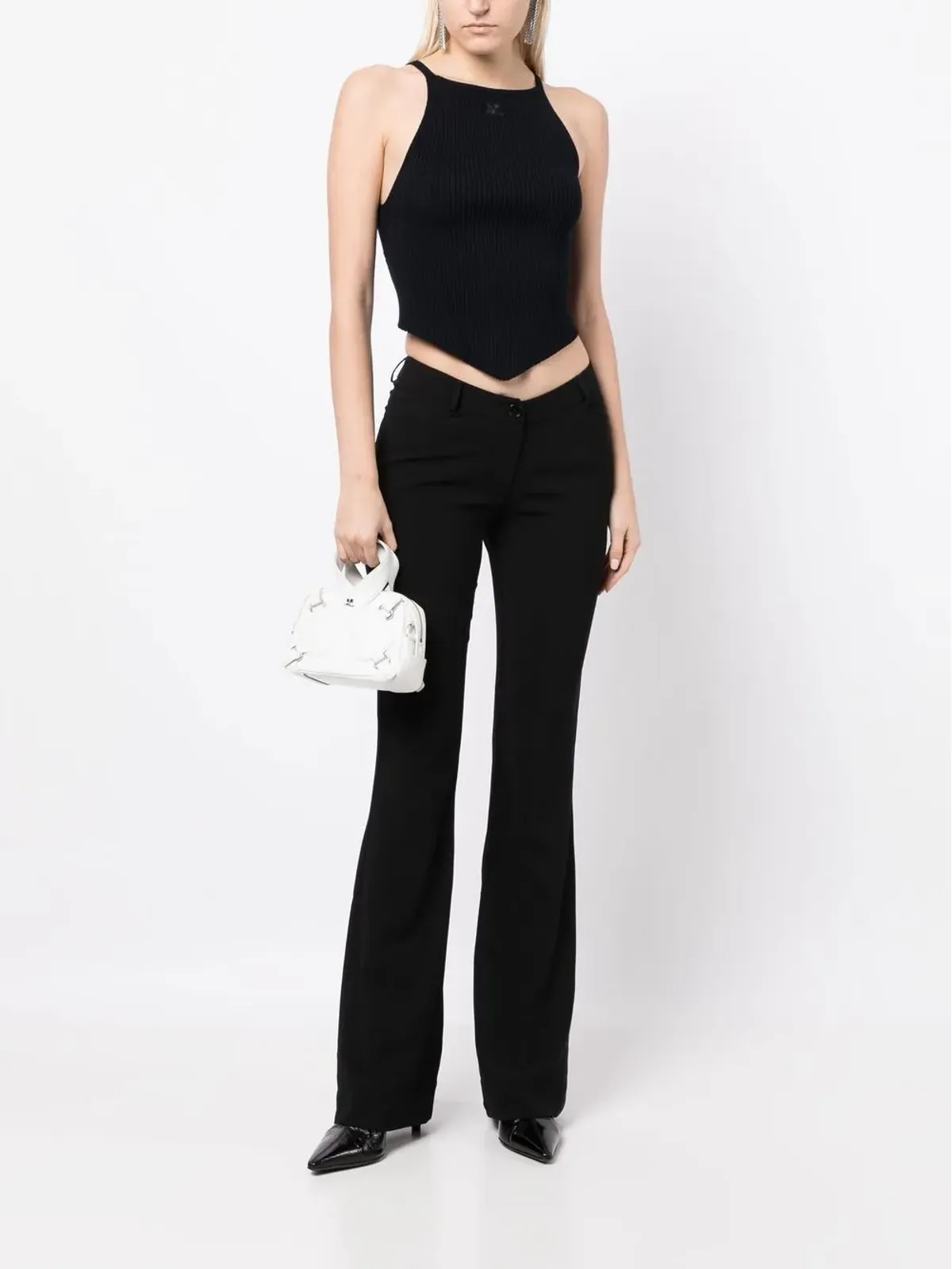 Courrèges ポイントリブニット タンクトップ - 画像2