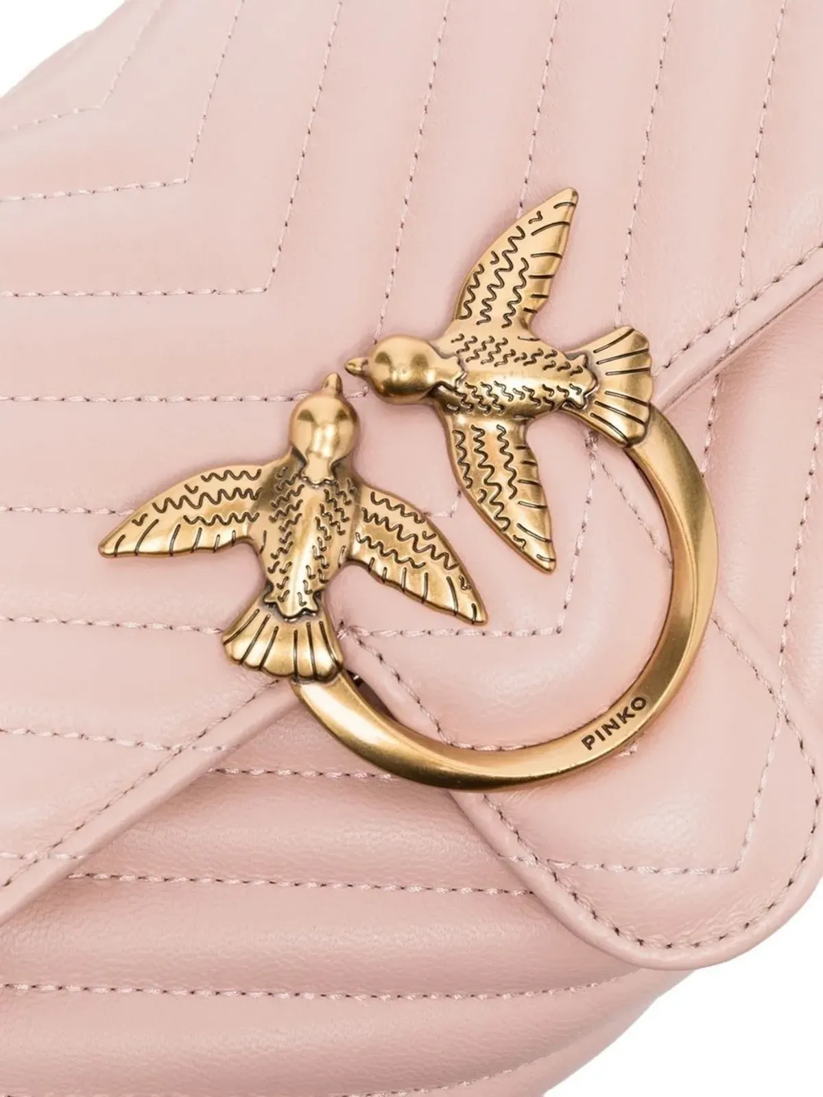 PINKO Love Birds キルティング トートバッグ - 画像4