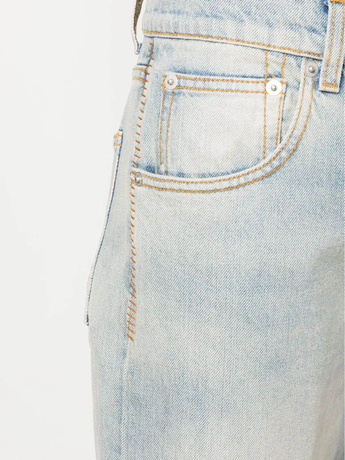 Alexander McQueen ロゴパッチ ウォッシュドコットン ジーンズ - 画像5