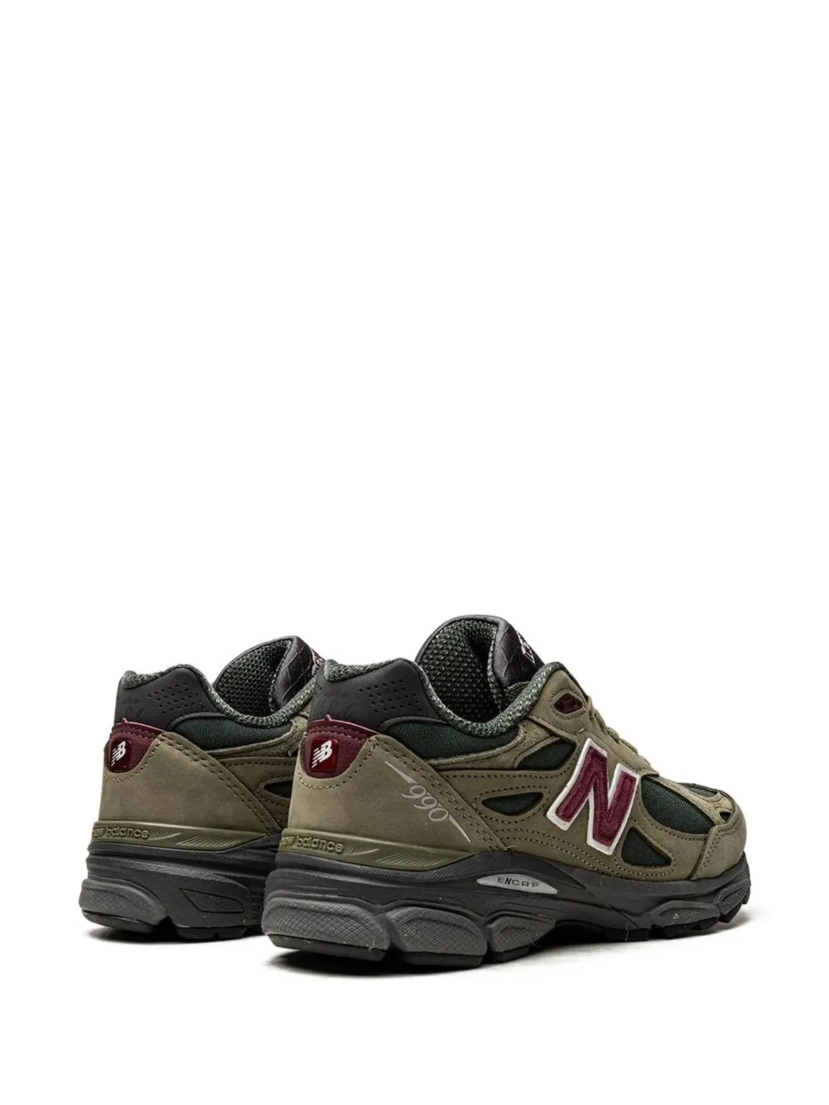 New Balance x Teddy Santis 990 V3 グリーン/パープル スニーカー - 画像3