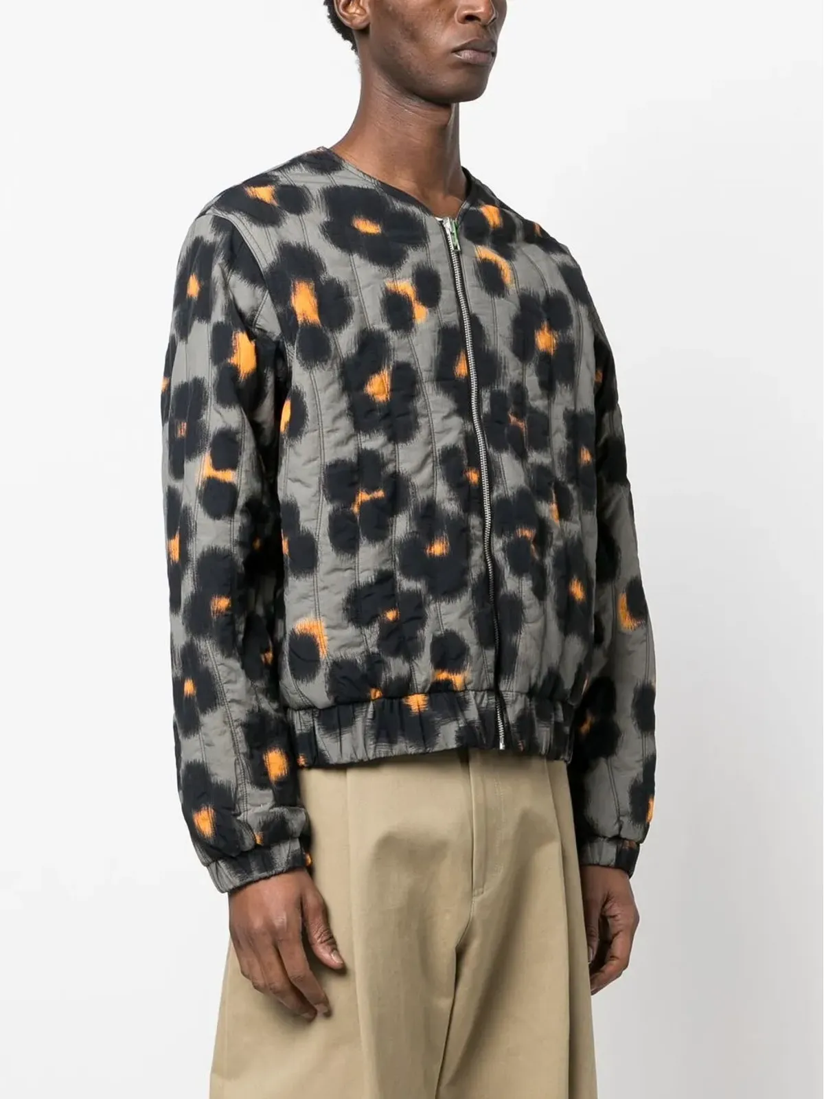 Kenzo ハナ レオパード リバーシブル ボンバー ジャケット - 画像3