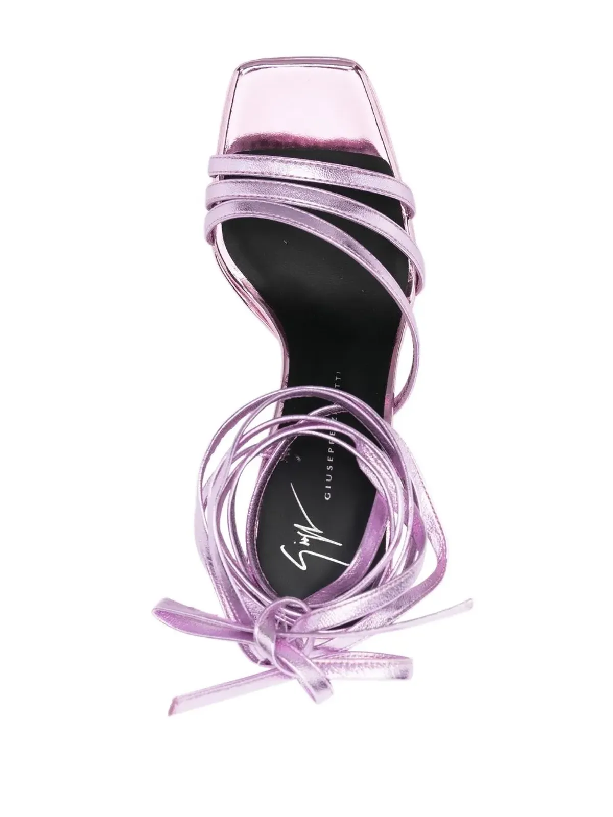 Giuseppe Zanotti メタリック プラットフォームサンダル ピンク - 画像4