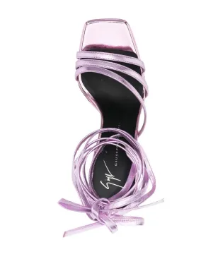 Giuseppe Zanotti メタリック プラットフォームサンダル ピンク - サムネイル4