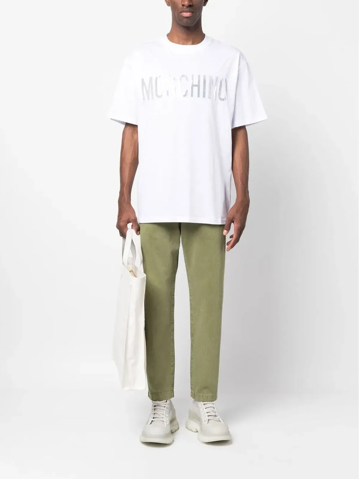 Moschino コットン ロゴプリント Tシャツ - White - 画像2