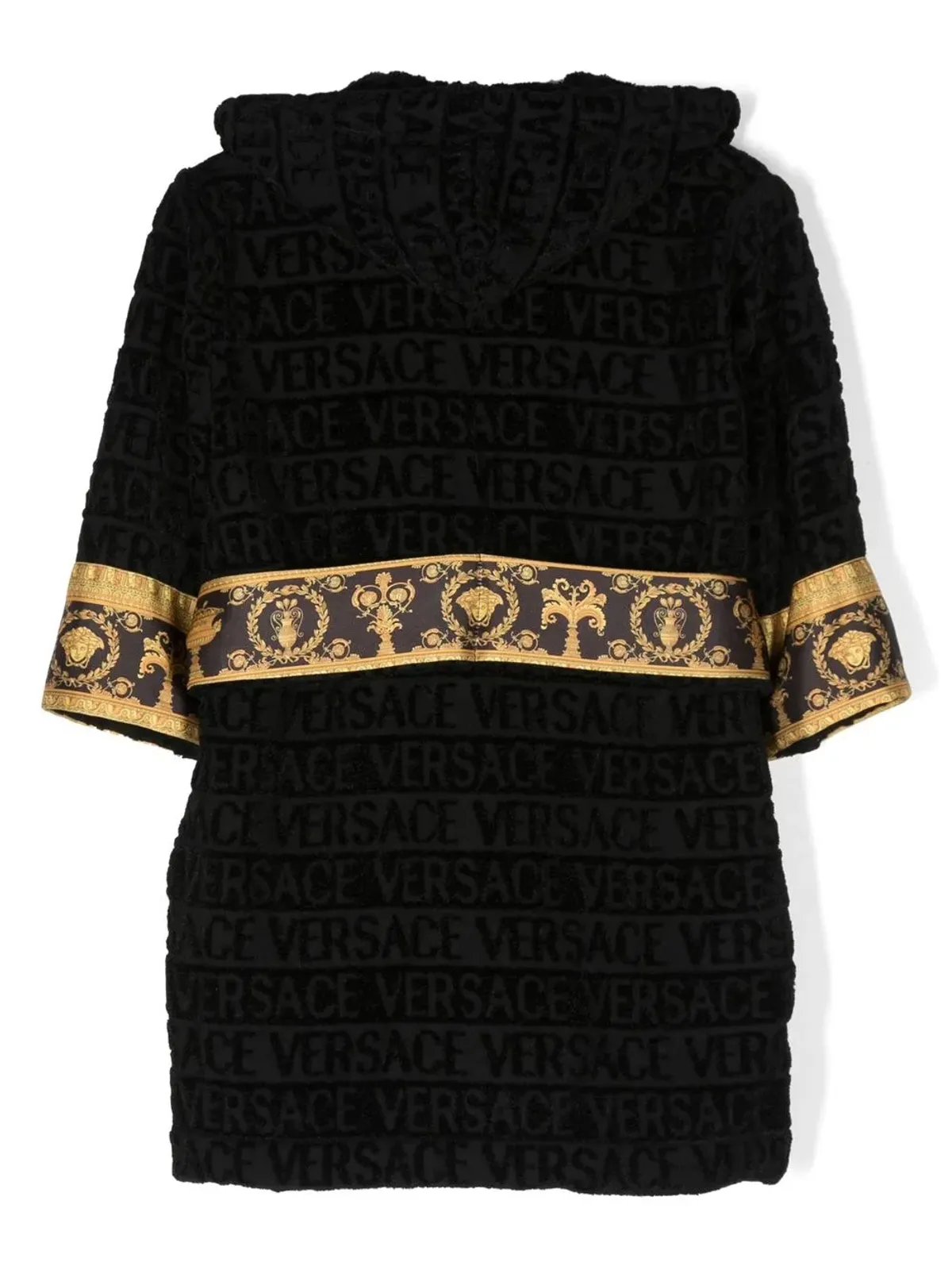 Versace Kids ロゴプリント ベルト付きローブ - 画像2
