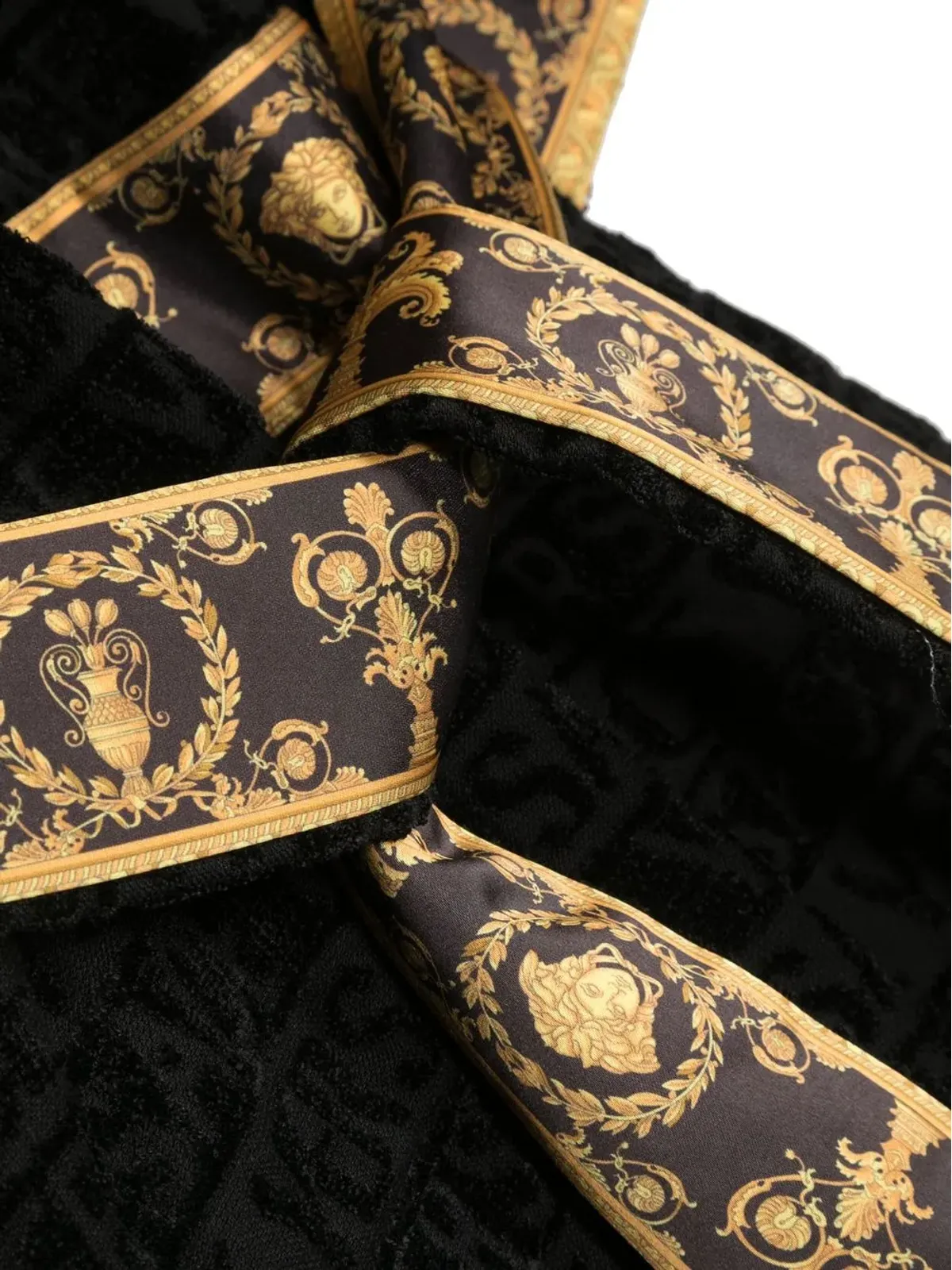 Versace Kids ロゴプリント ベルト付きローブ - 画像3
