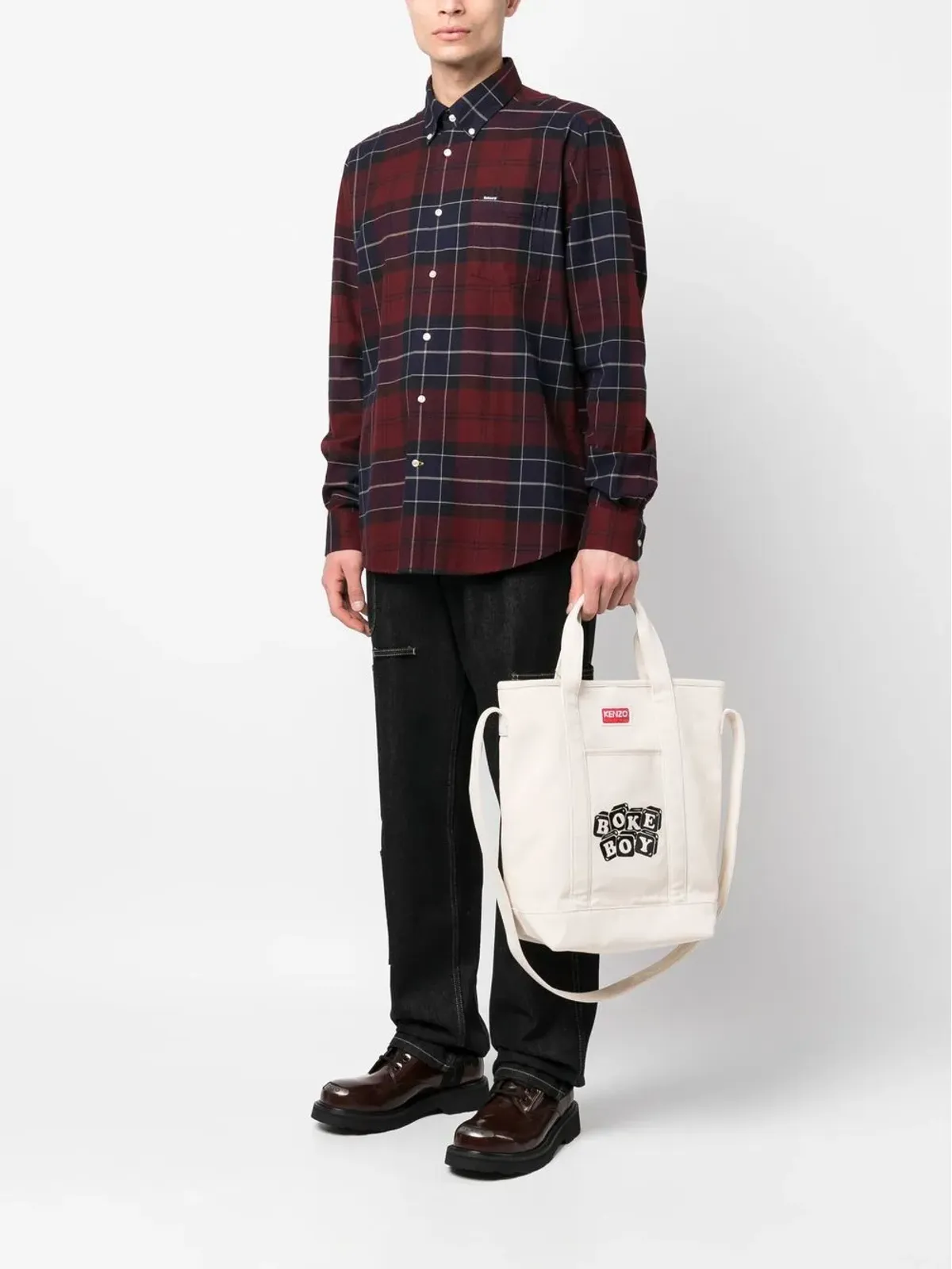 Kenzo ロゴパッチ トートバッグ - 画像2