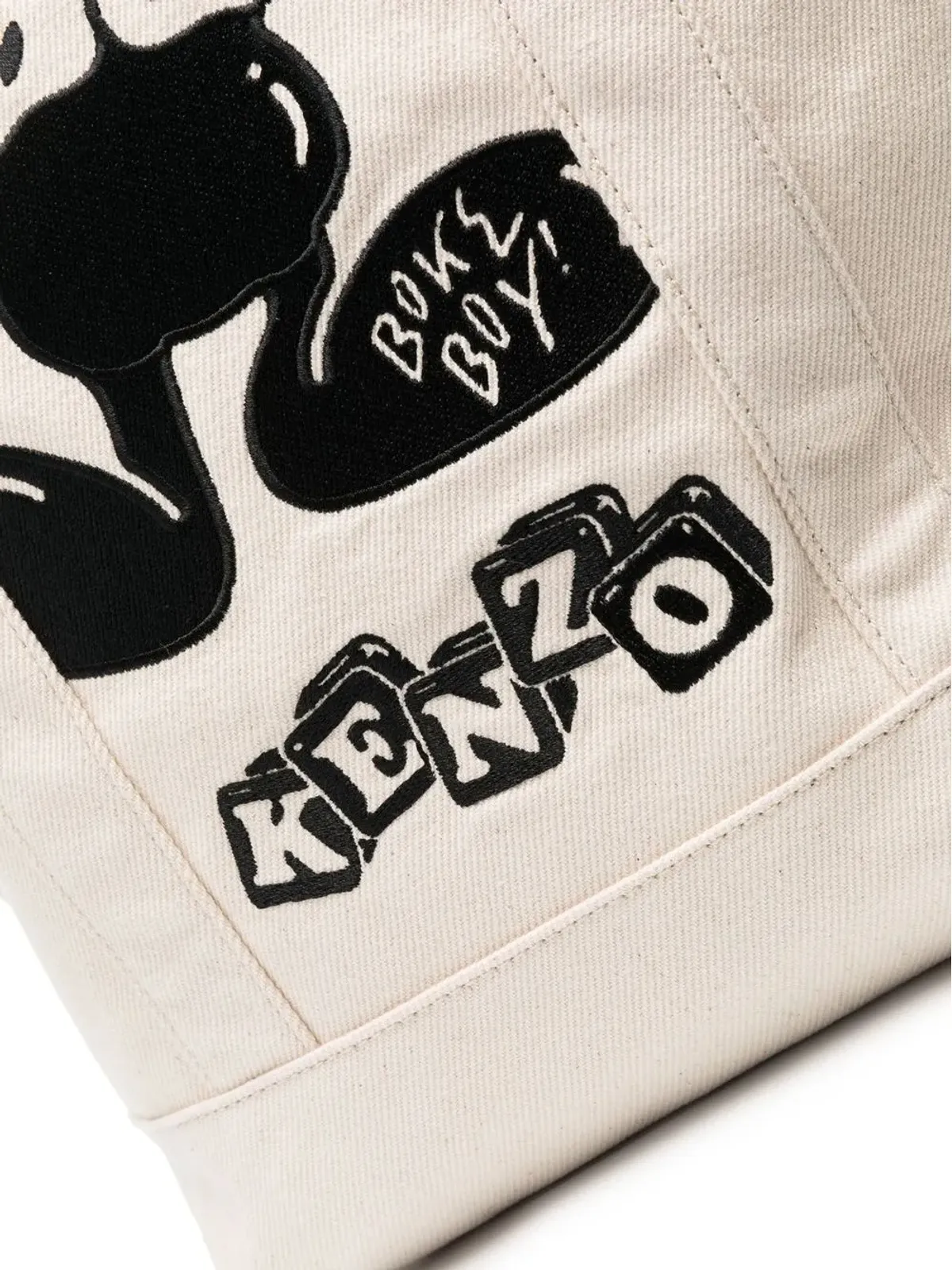 Kenzo ロゴパッチ トートバッグ - 画像4