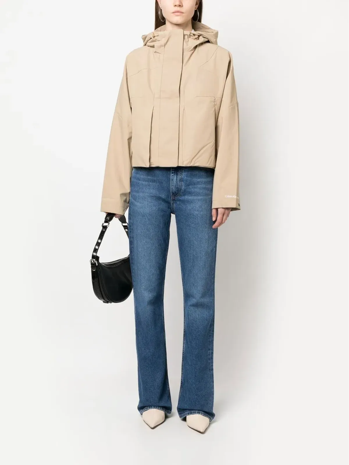 Calvin Klein Jeans ドローコード付きフード レインジャケット - 画像2