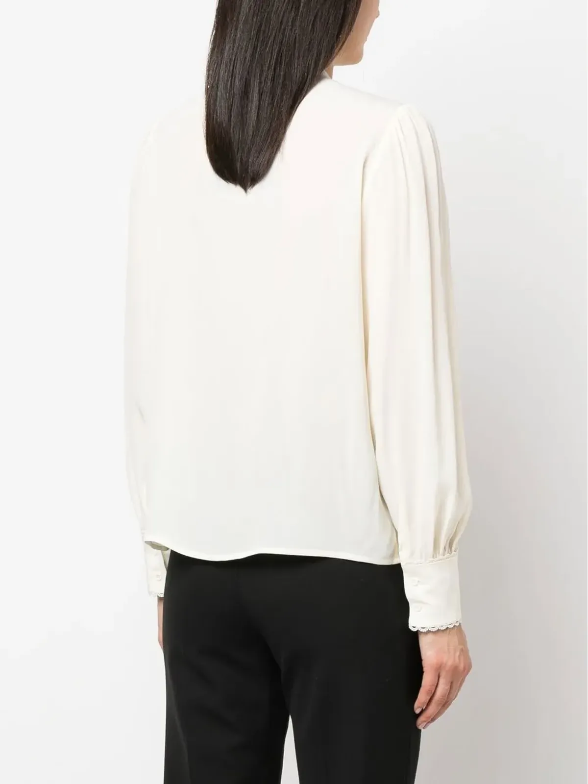TWINSET スカラップエッジシャツ - Neutrals - 画像4