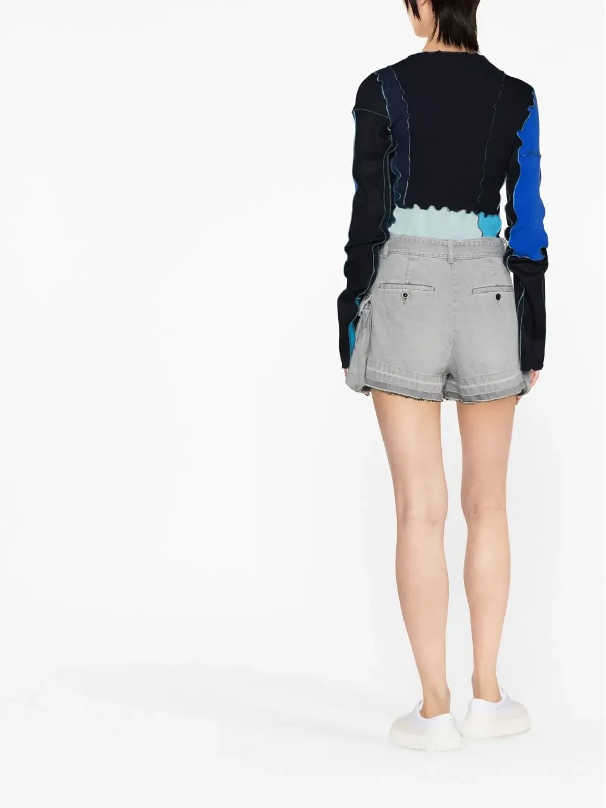 sacai ベルト付きハイウエストショーツ - 画像3