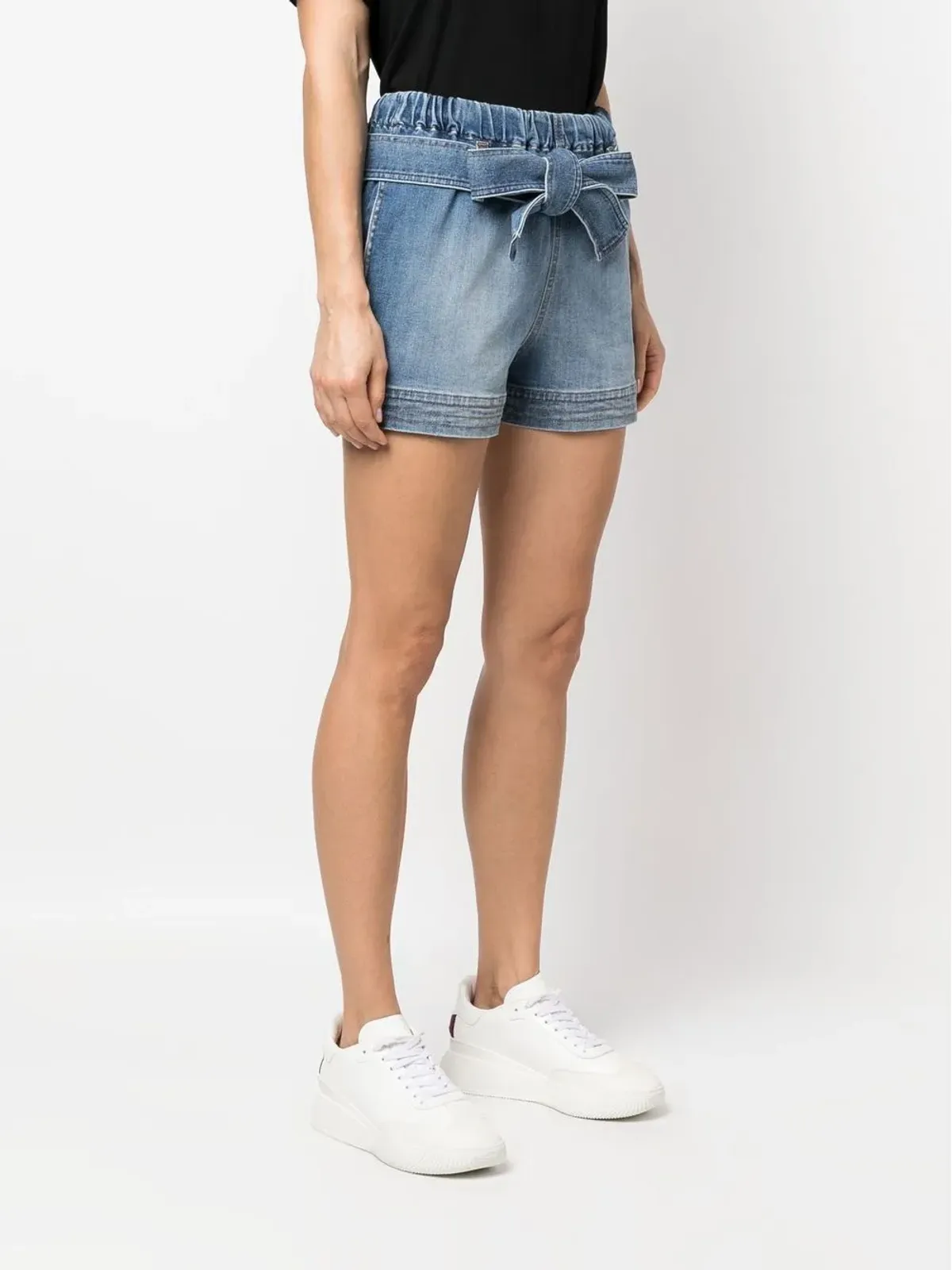 Stella McCartney ベルト付きデニムショートパンツ - 画像3