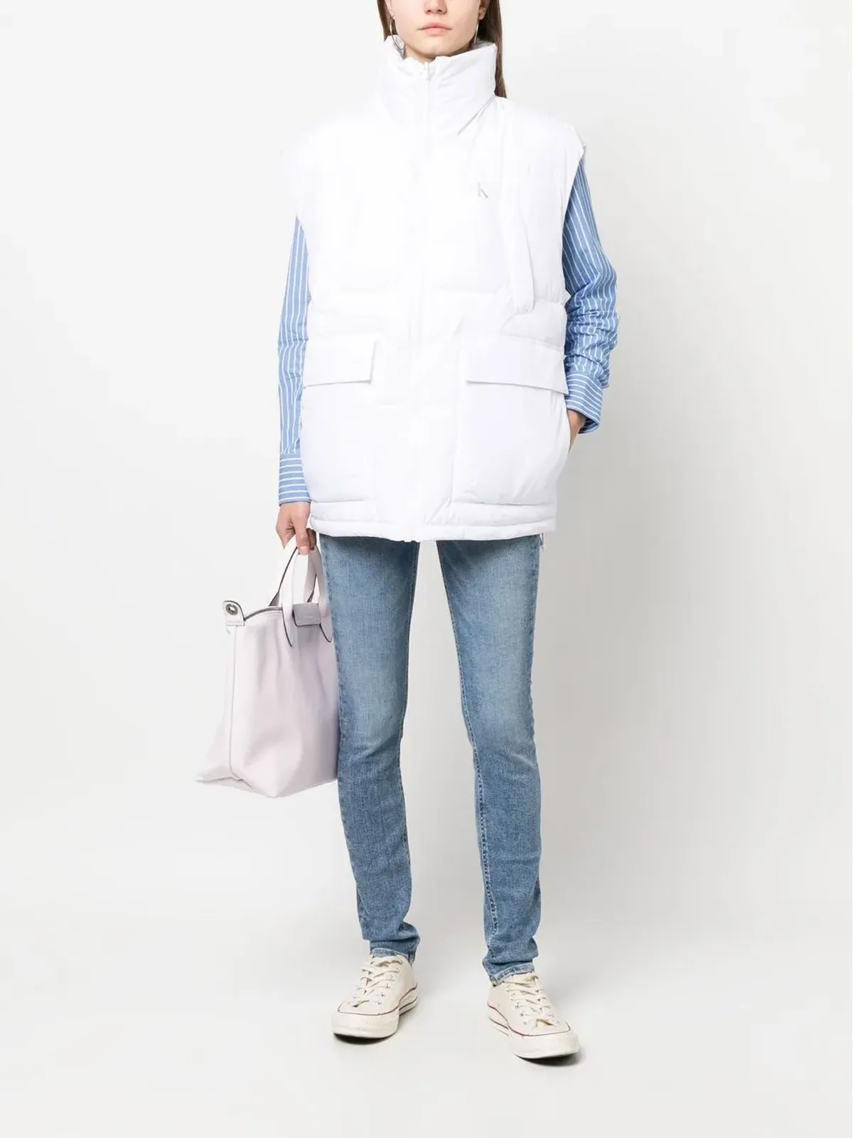 Calvin Klein Jeans ロゴプリント入りパデッドジレ - 画像2