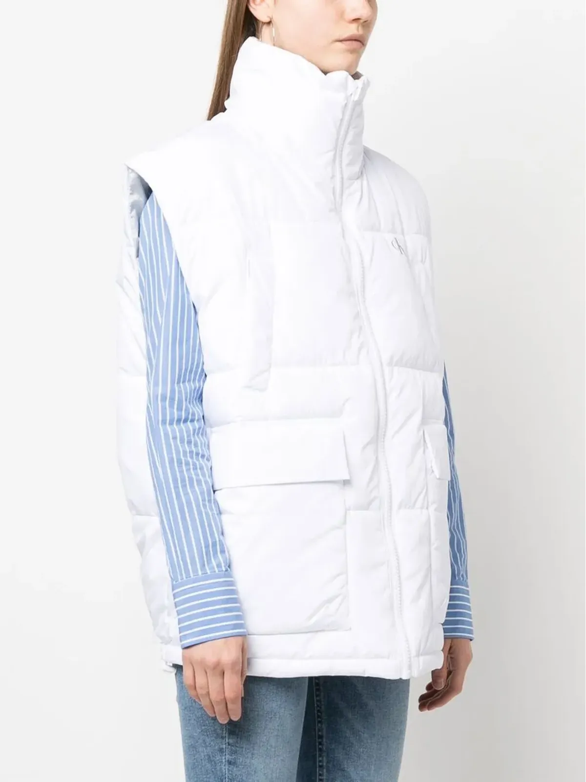 Calvin Klein Jeans ロゴプリント入りパデッドジレ - 画像3