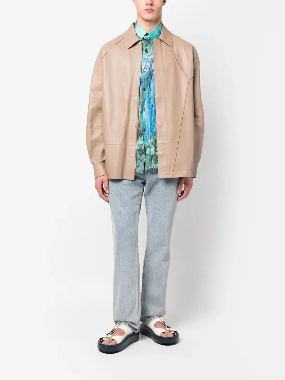 LOEWE 幾何学的パネルド クラシックシャツ - 画像2