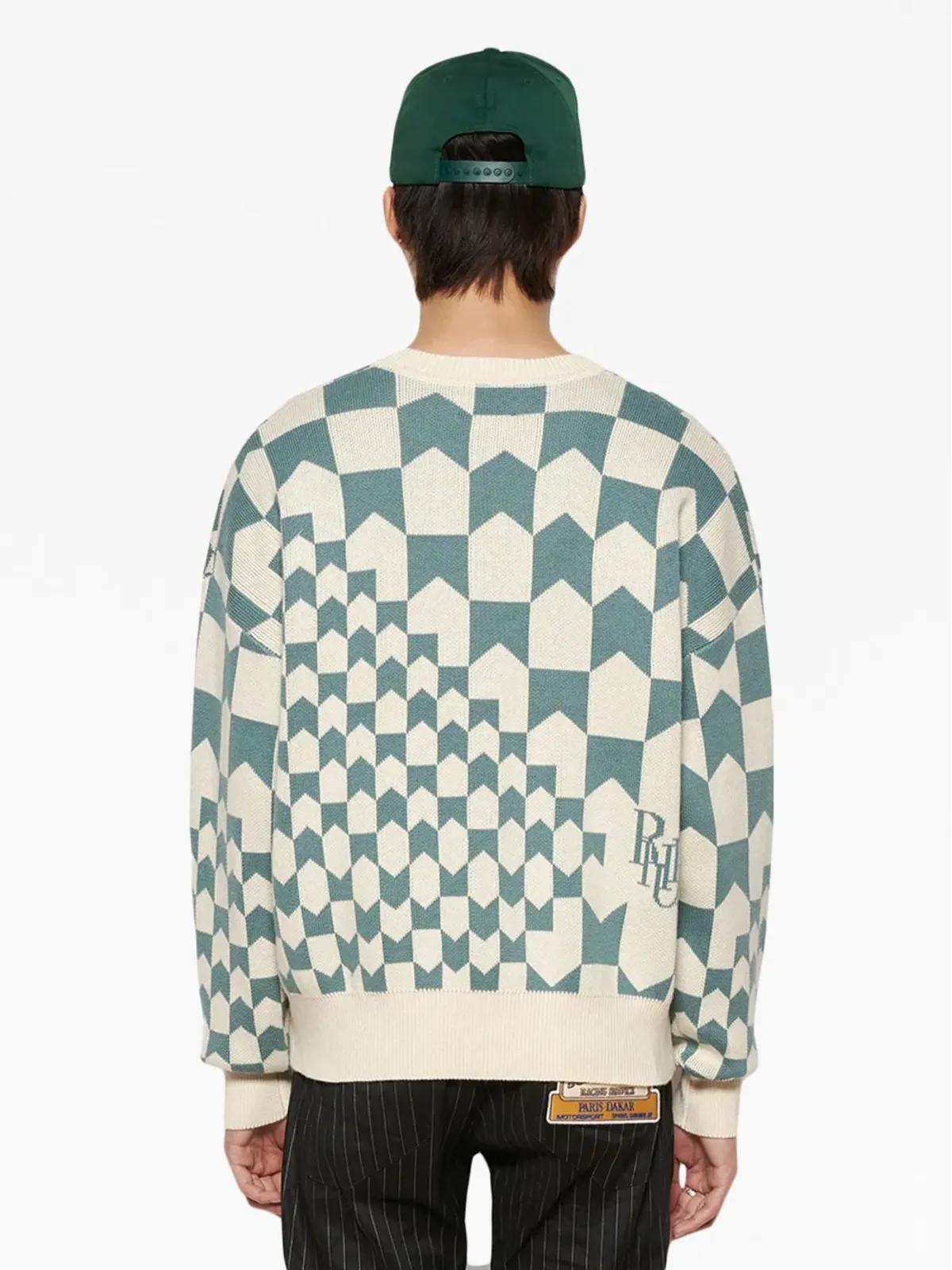 RHUDE レーシングモノグラム・インターシャ ニットセーター - 画像5