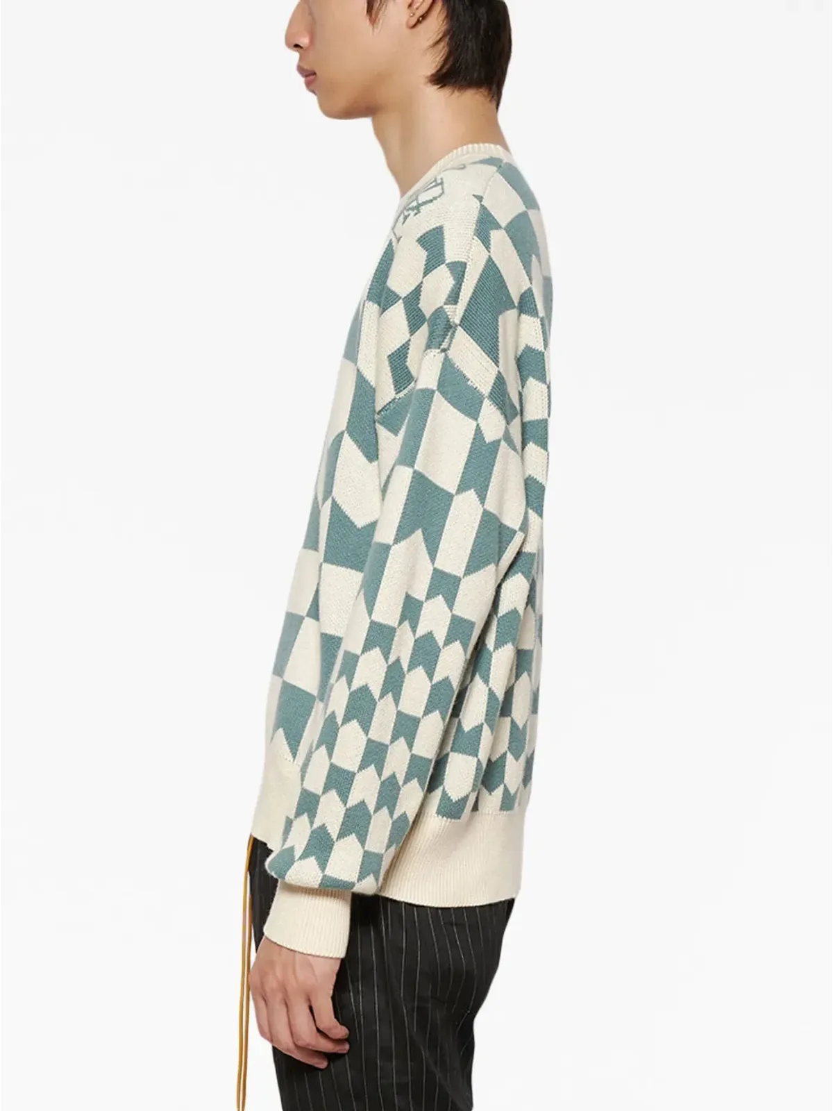 RHUDE レーシングモノグラム・インターシャ ニットセーター - 画像4