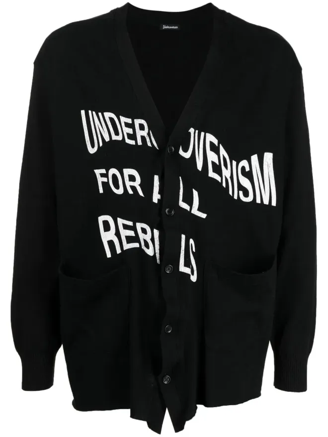 Undercoverism Undercoverism ロゴプリントVネックカーディガンの商品画像