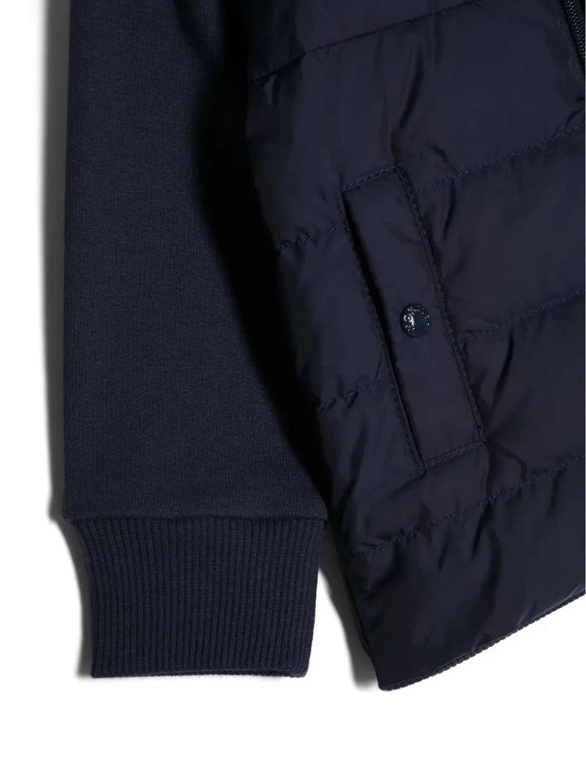 Moncler Enfant パディド ロゴパッチ ボンバージャケット - 画像3