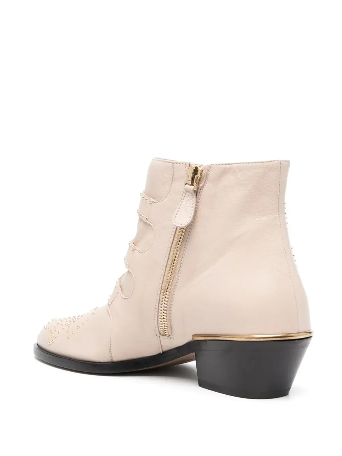 Chloé Susanna スタッズ付きトリプルストラップ バイカーブーツ - 画像3