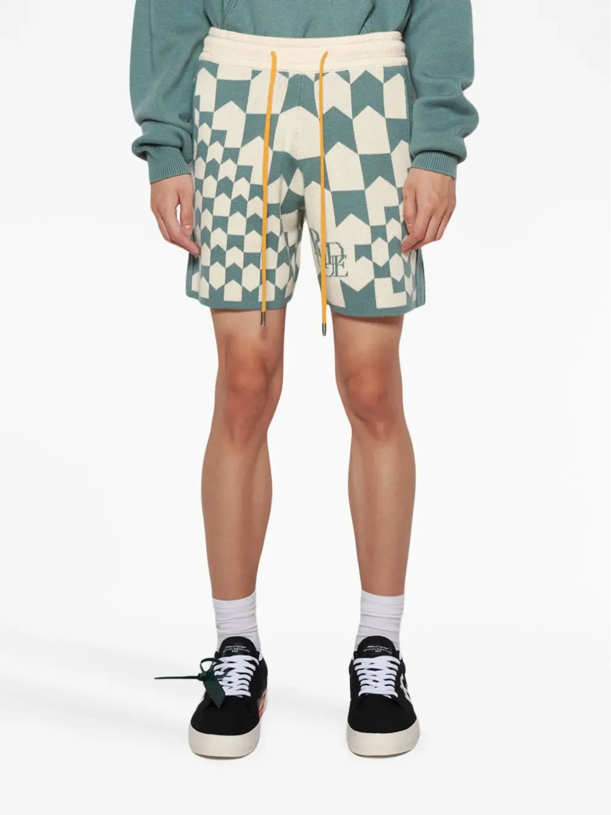 RHUDE レーシングモノグラムニットショーツ - 画像3