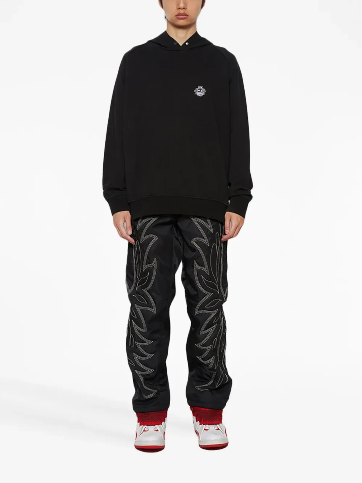 Bally グラフィックプリント コットン フーディー ブラック - 画像2