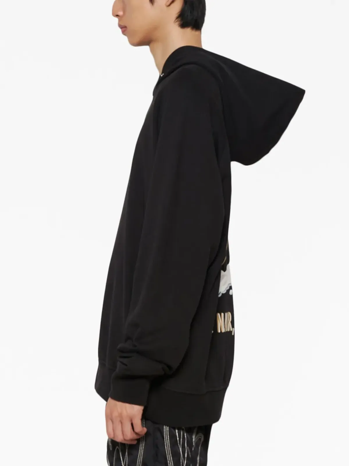Bally グラフィックプリント コットン フーディー ブラック - 画像4