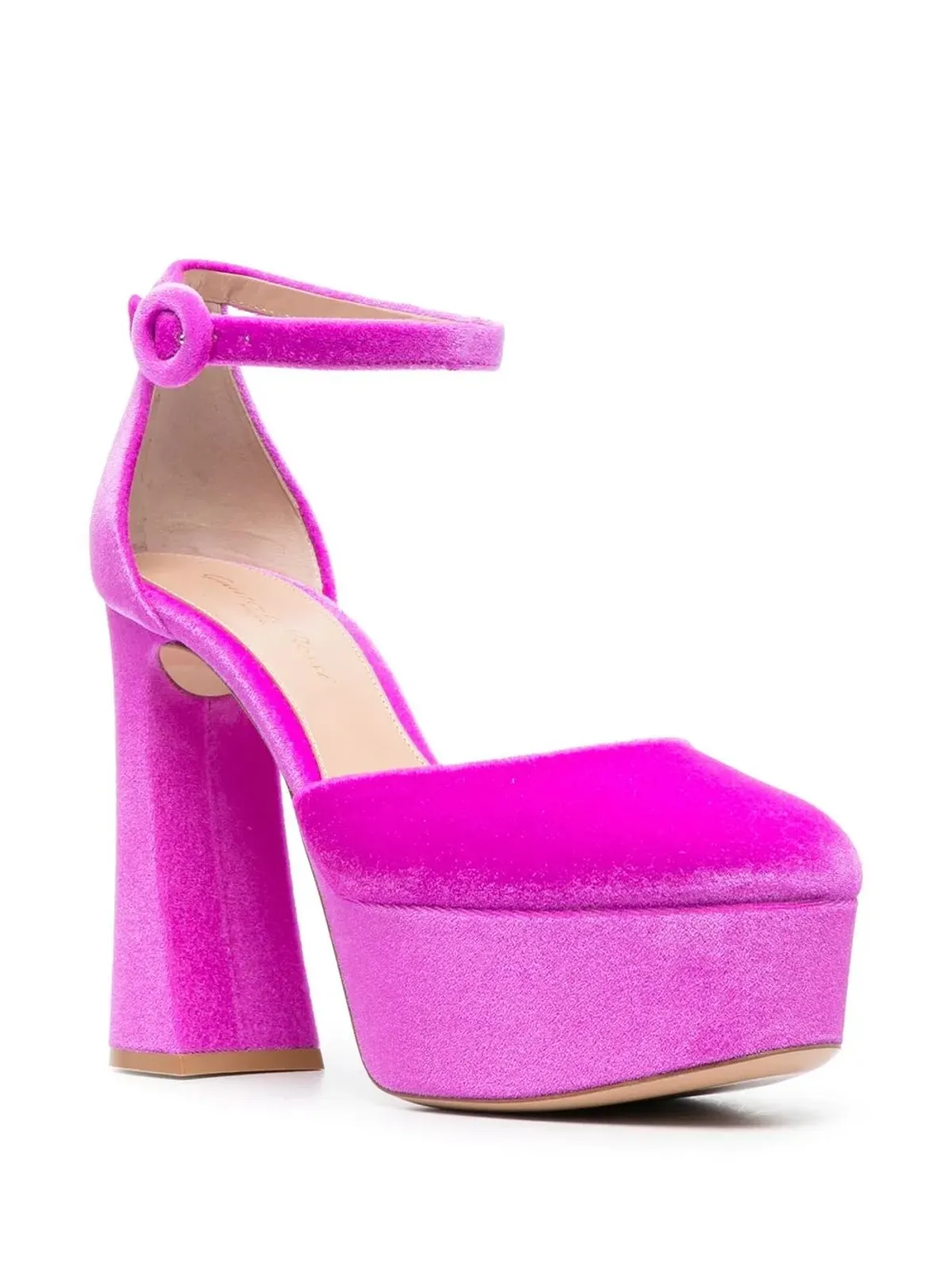 Gianvito Rossi ピンクのカーフレザー パンプス - 画像2