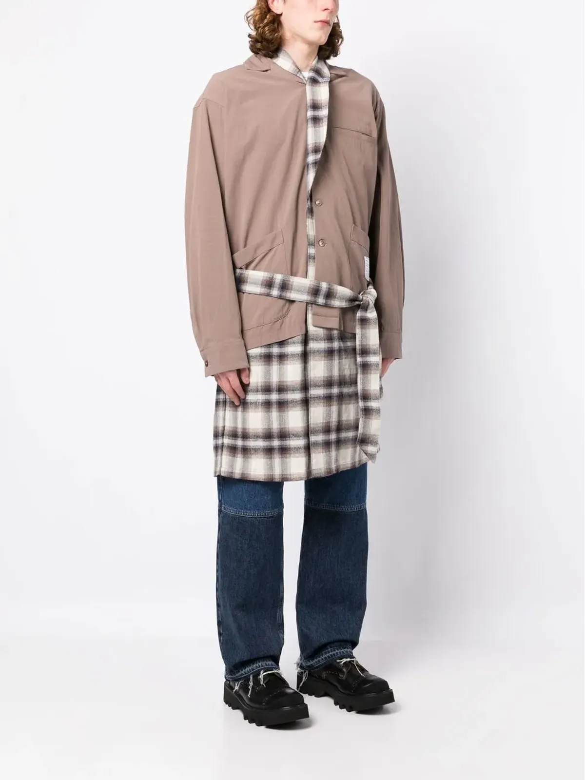 Maison MIHARA YASUHIRO レイヤードディテール シャツコート - 画像3