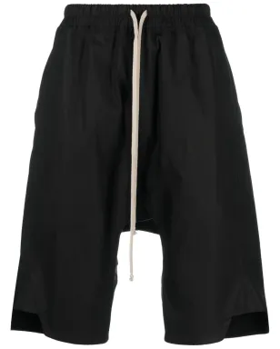 Rick Owens ドローストリングウエストショーツ - ブラック - サムネイル1