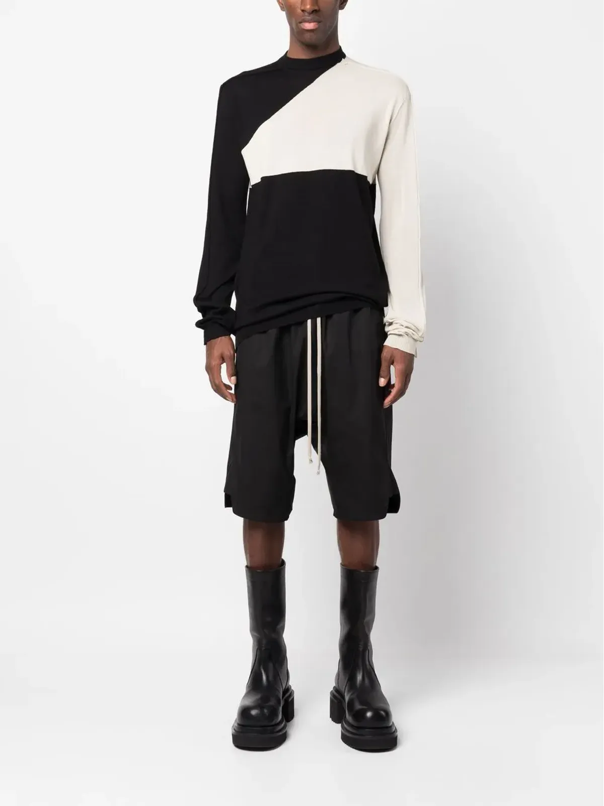 Rick Owens ドローストリングウエストショーツ - ブラック - 画像2