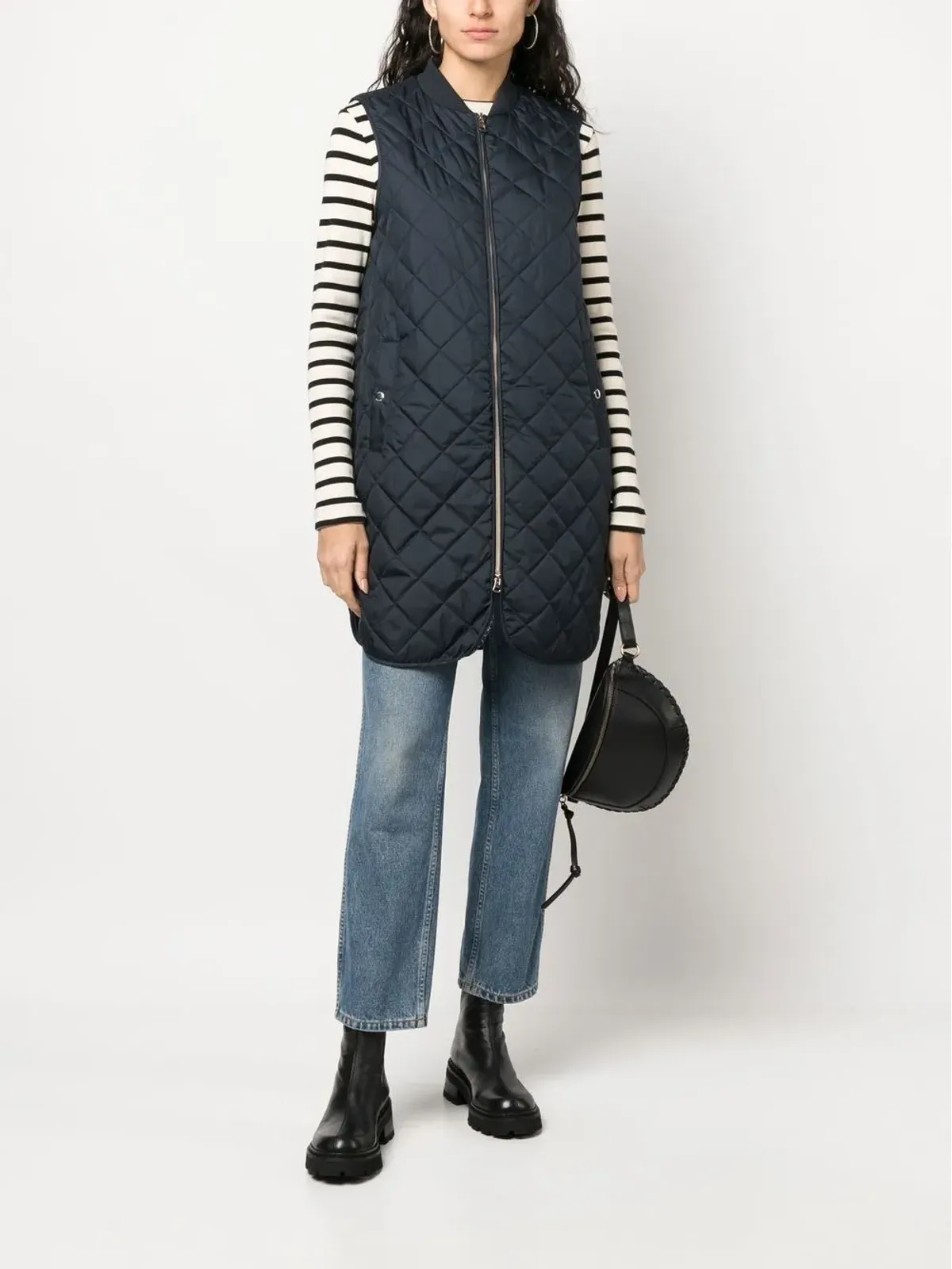 Geox Asheely quilted gilet - Blue - 画像2
