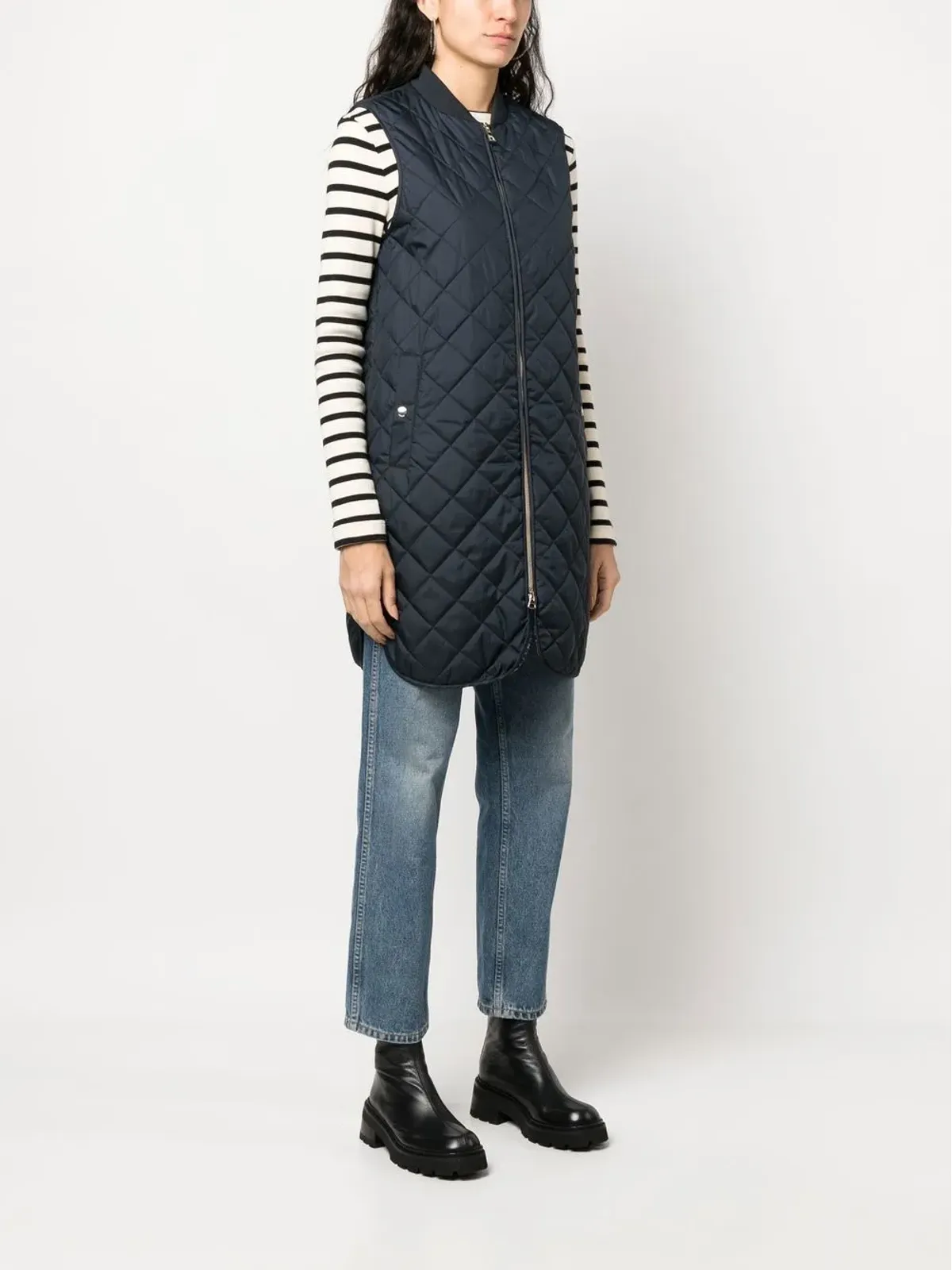 Geox Asheely quilted gilet - Blue - 画像3
