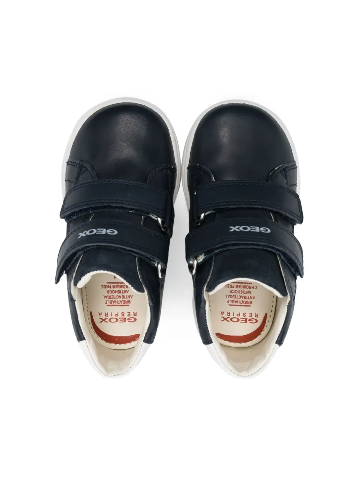 Geox Kids タッチストラップ レザー スニーカー - 画像3