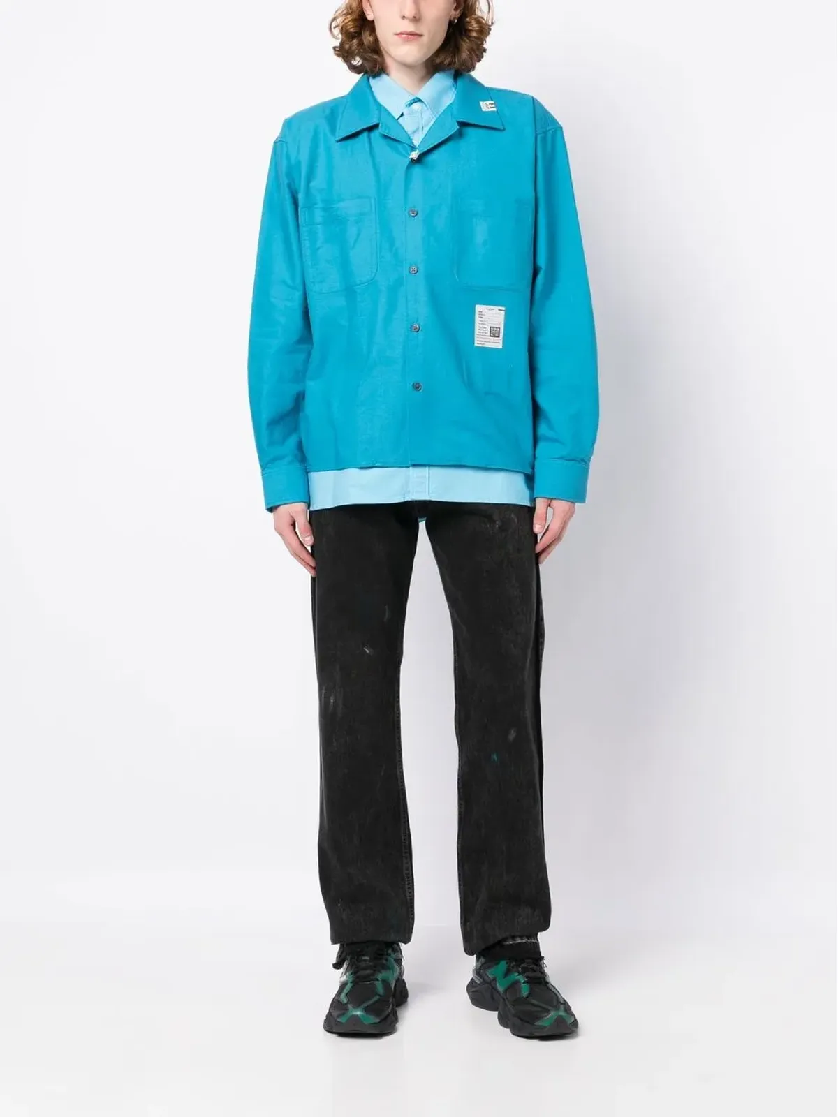Maison MIHARA YASUHIRO レイヤードディテール長袖シャツ - 画像2