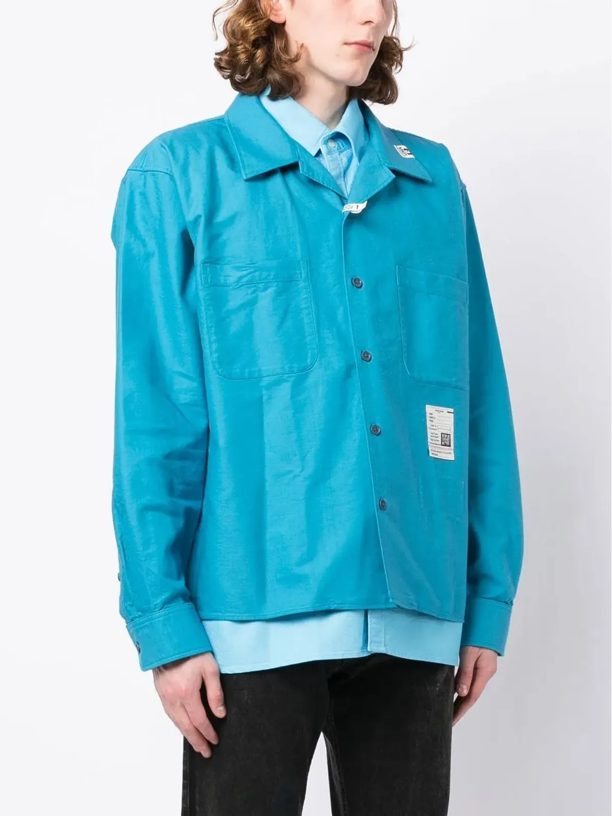 Maison MIHARA YASUHIRO レイヤードディテール長袖シャツ - 画像3