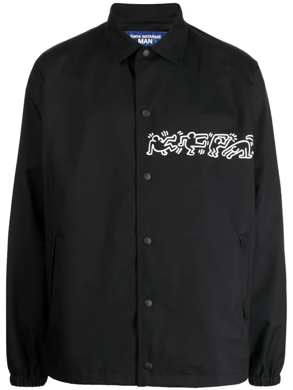 Junya Watanabe MAN プリント袖シャツジャケット - Black - 画像1