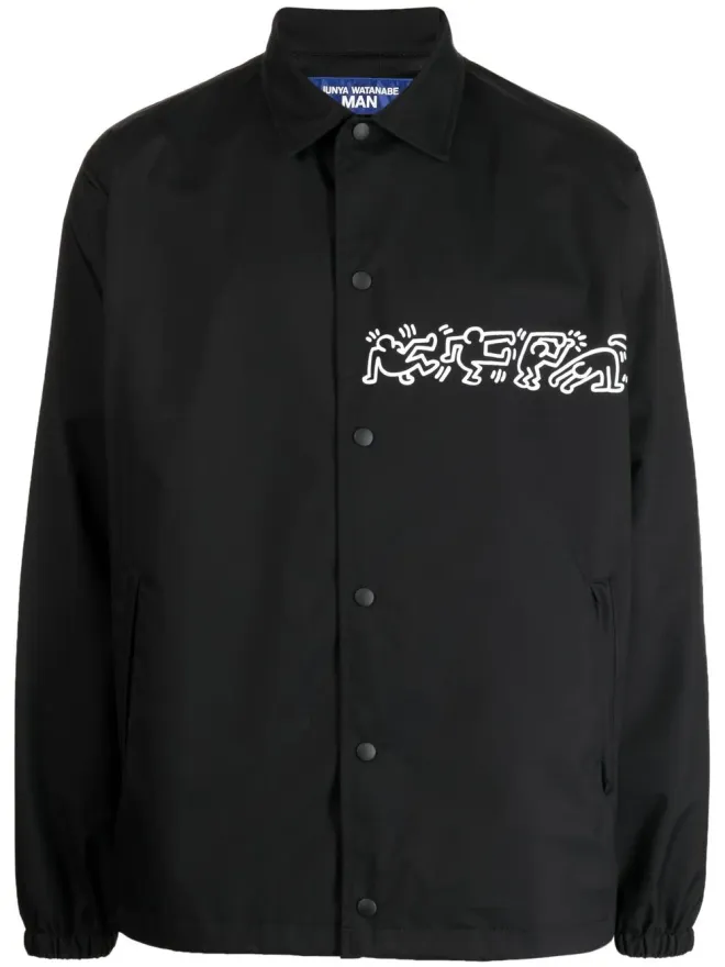 Junya Watanabe MAN Junya Watanabe MAN プリント袖シャツジャケット - Blackの商品画像