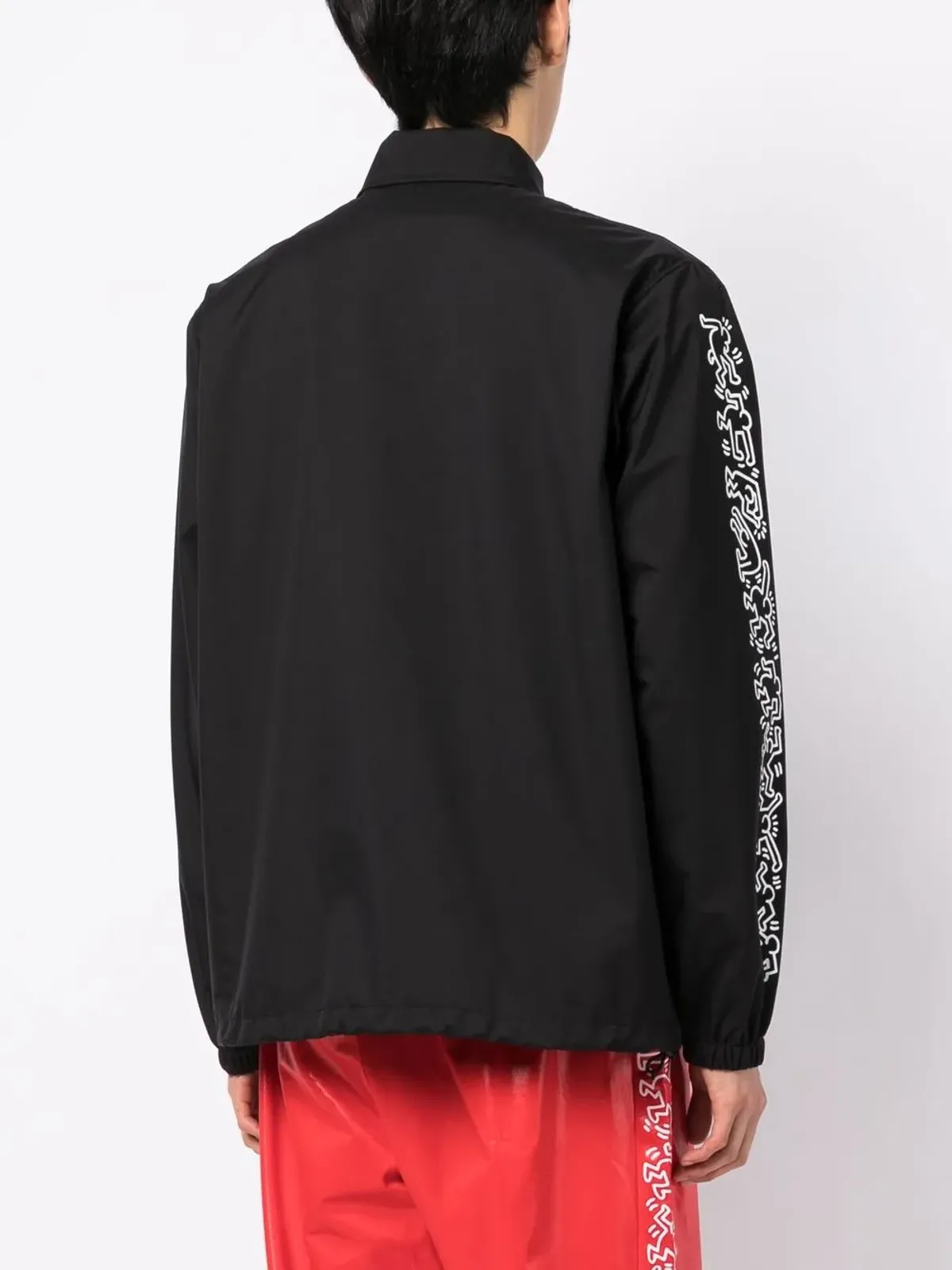 Junya Watanabe MAN プリント袖シャツジャケット - Black - 画像4