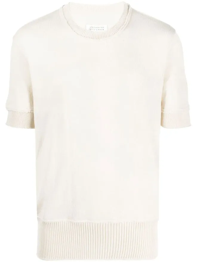 Maison Margiela Maison Margiela リップドエッジ編みTシャツの商品画像