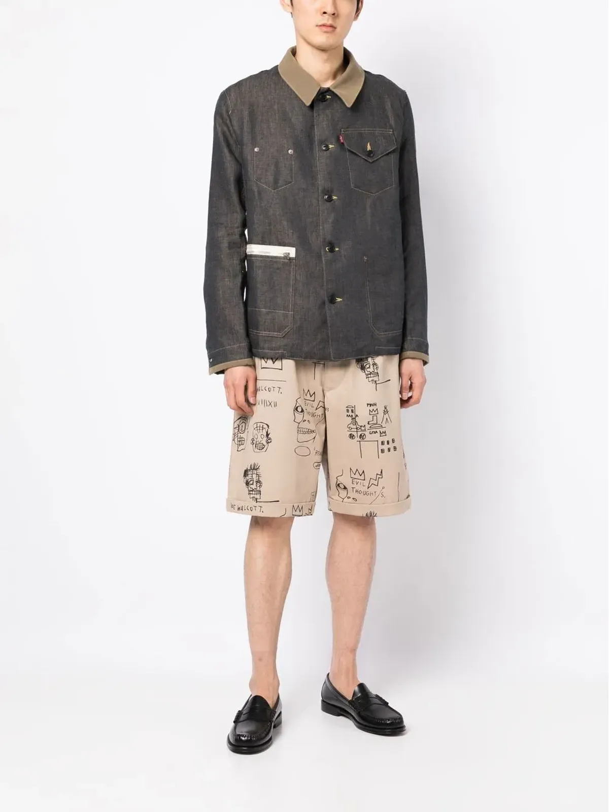 Junya Watanabe MAN Basquiat風チノショーツ - 画像2
