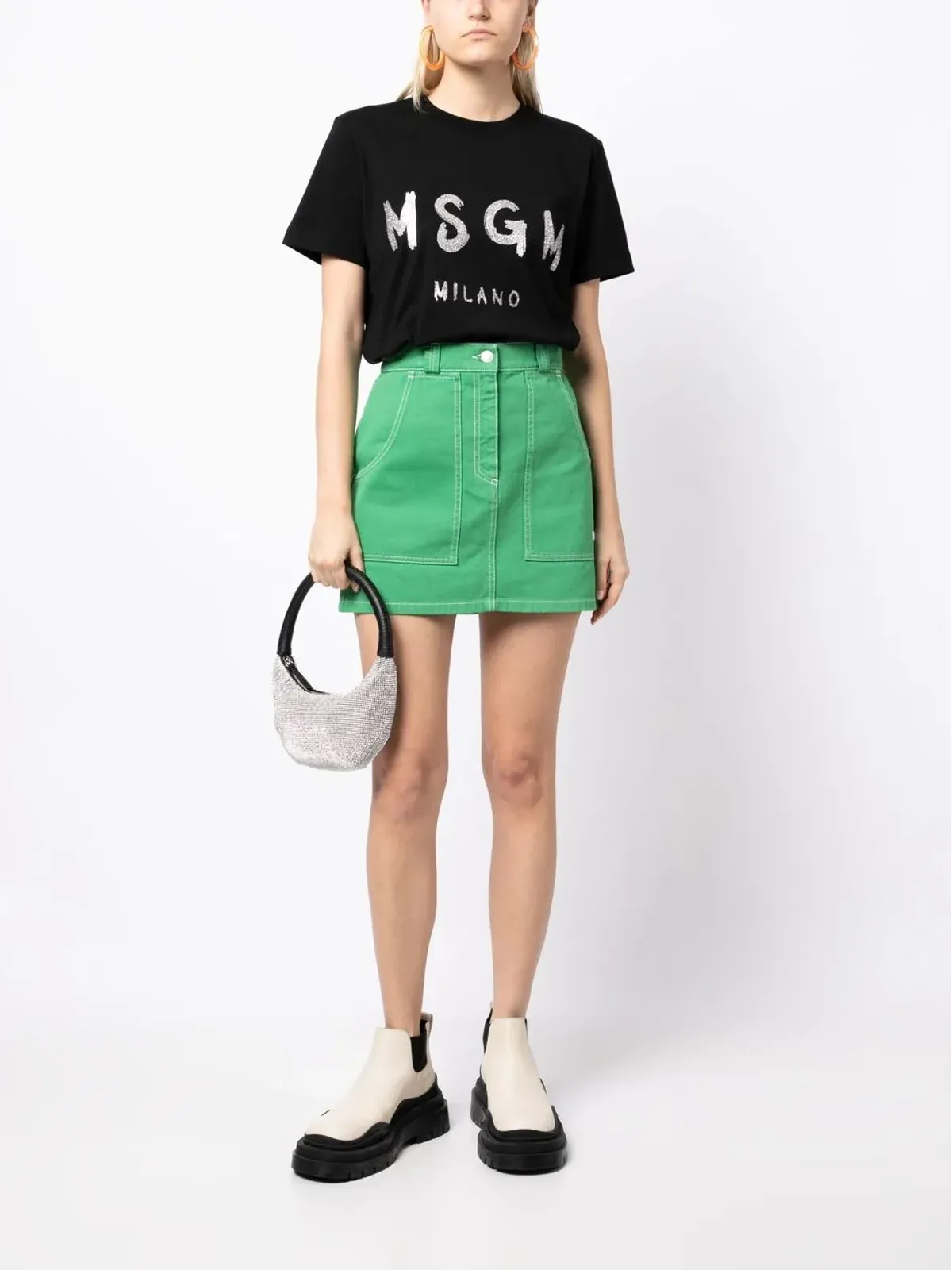 MSGM ロゴプリント半袖Tシャツ - 画像2