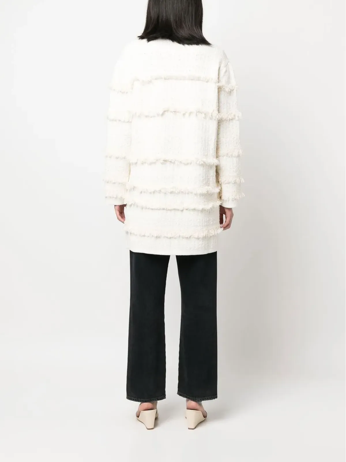 TWINSET フリンジディテール長袖カーデコート - 画像4