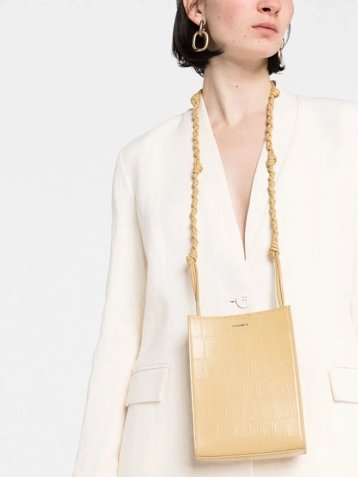 Jil Sander タンゲル・クロコダイルエフェクト・クロスボディバッグ - 画像3