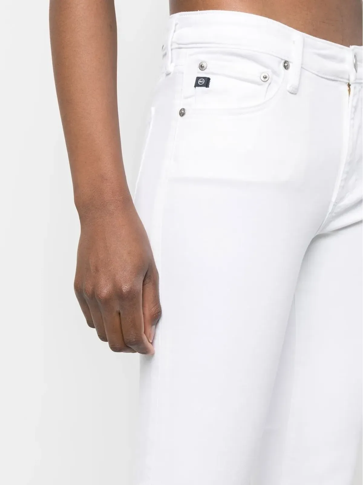 AG Jeans ミッドライズ クロップドデニムジーンズ - ホワイト - 画像5