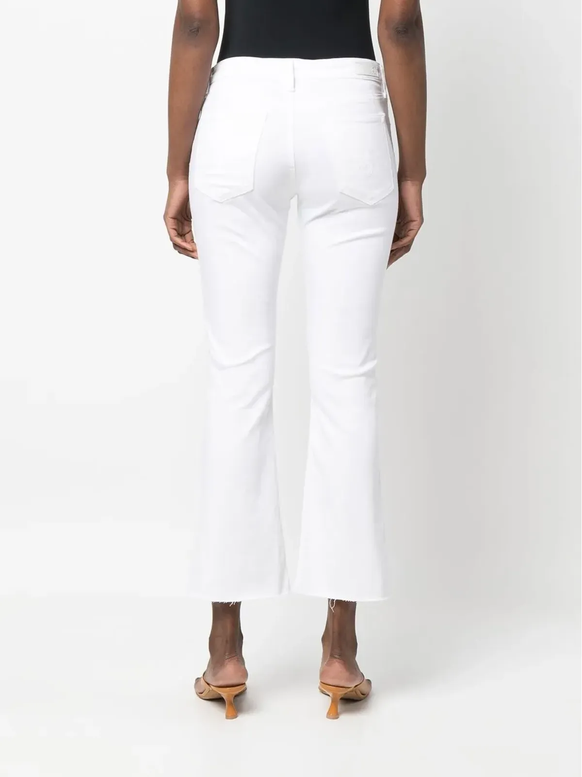 AG Jeans ミッドライズ クロップドデニムジーンズ - ホワイト - 画像4